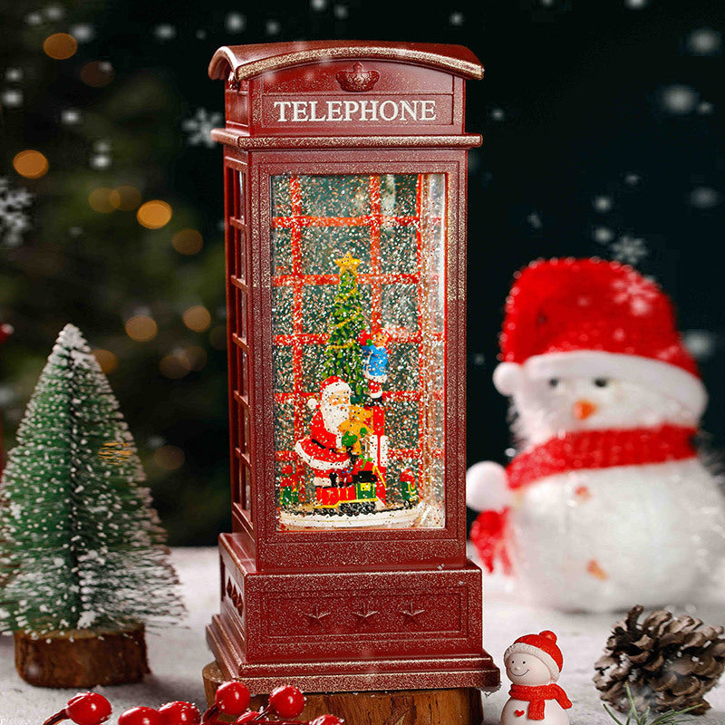 Santa snow globe music box in vibrant colour