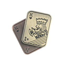 Poker card spinner with leather pouch
