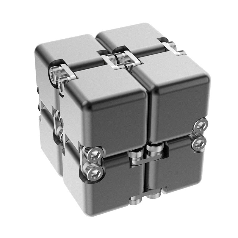 child solving colourful magic cube
