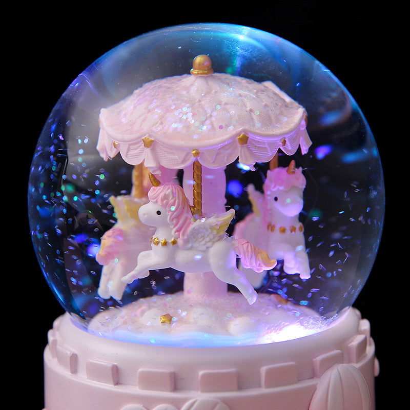Purple colour variant of the carousel music box