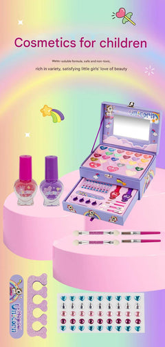 close-up of child-friendly makeup items