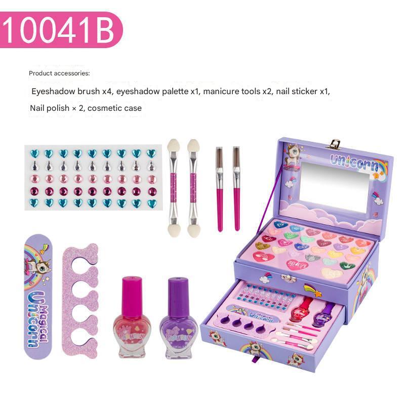 playing with makeup kit outdoors
