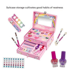 dual-layer makeup organizer for children