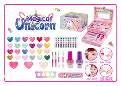 makeup set in a playful environment