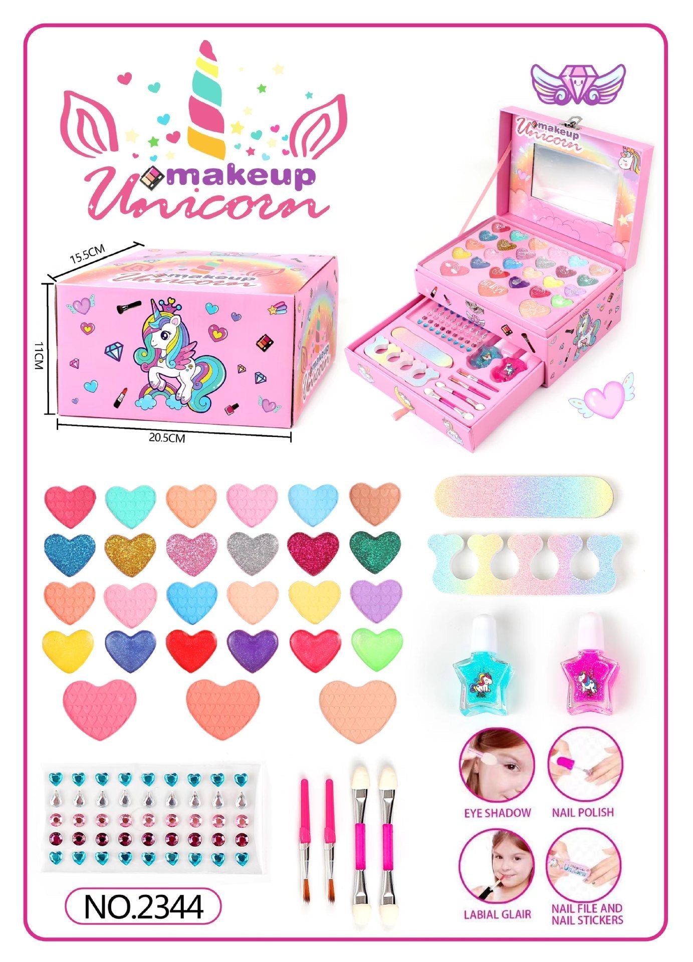 non-toxic makeup for kids shown