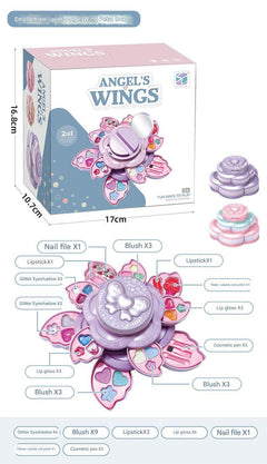 Side view of non-toxic plastic makeup playset