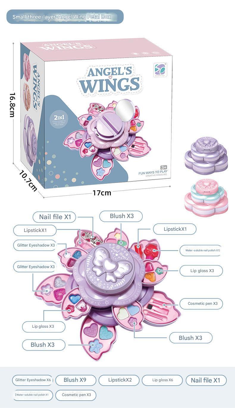 Side view of non-toxic plastic makeup playset