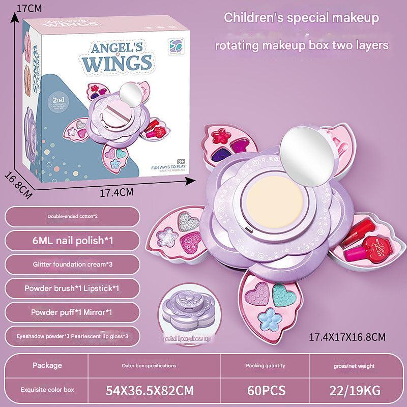 Spinning flower feature of the beauty playset