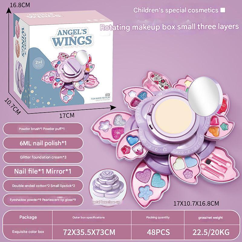 Kids using safe makeup kit for imaginative play