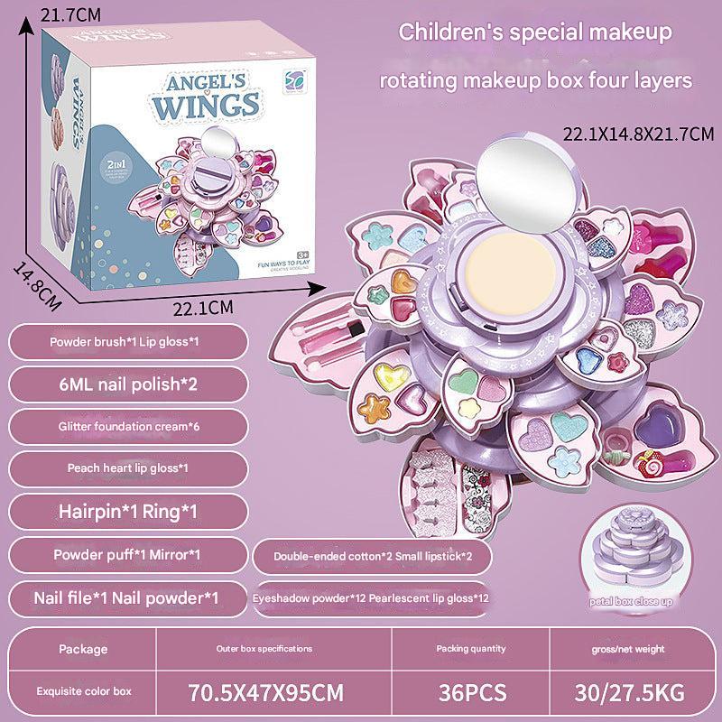 Colourful packaging of kids angel wings makeup set