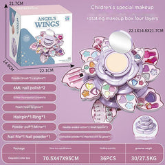 Colourful packaging of kids angel wings makeup set