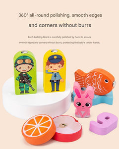 Multicolor pieces enhancing cognitive skills