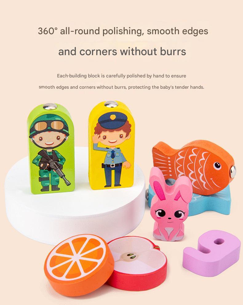 Multicolor pieces enhancing cognitive skills