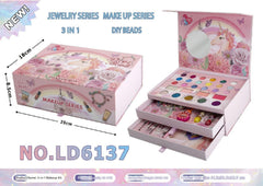 Non-toxic makeup set for kids featuring unicorn design