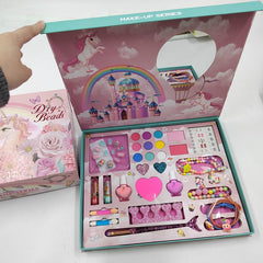 Non-toxic makeup set for kids featuring unicorn design