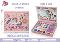 Various items included in unicorn play makeup kit