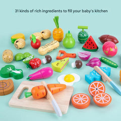 Vibrant assortment of magnetic fruits and vegetables
