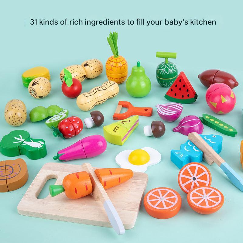Vibrant assortment of magnetic fruits and vegetables
