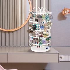 Stylish white earring display organiser