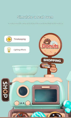 Close-up of the educational cash register toy