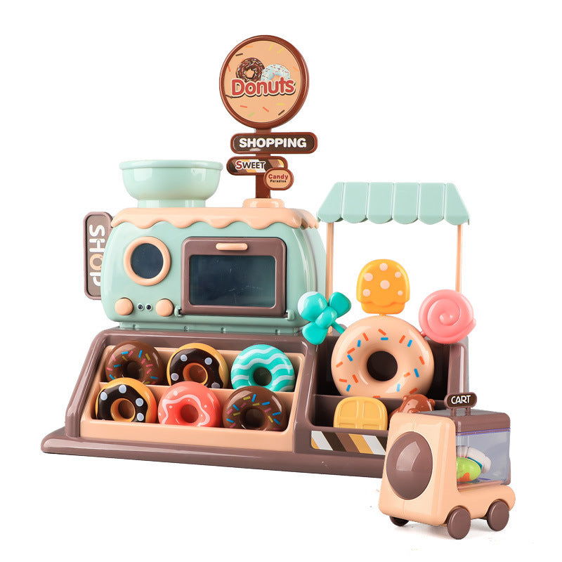 Cash register toy displaying banknotes