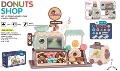Colorful toy cash register with scanner