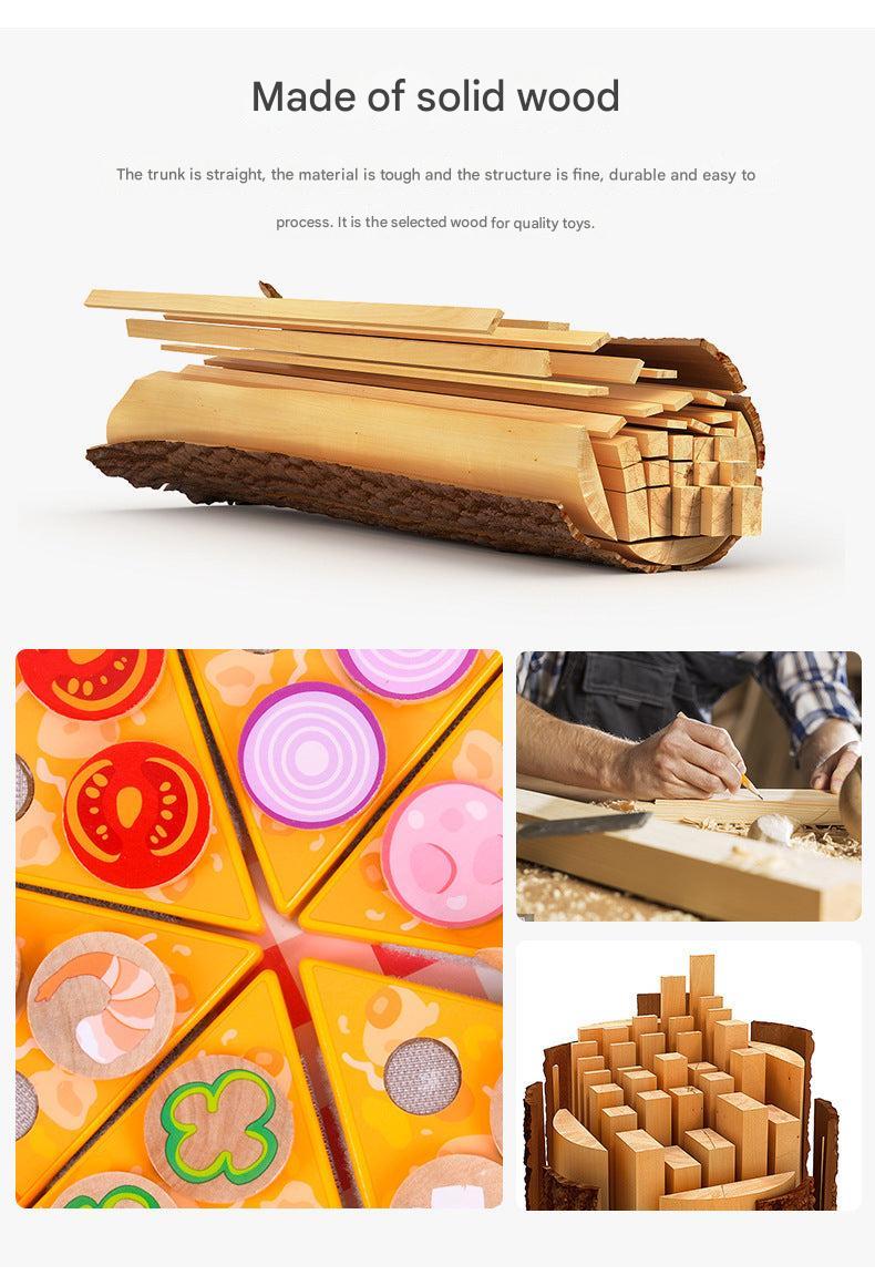 Interactive pizza cutting play set for kids