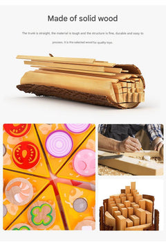 Interactive pizza cutting play set for kids