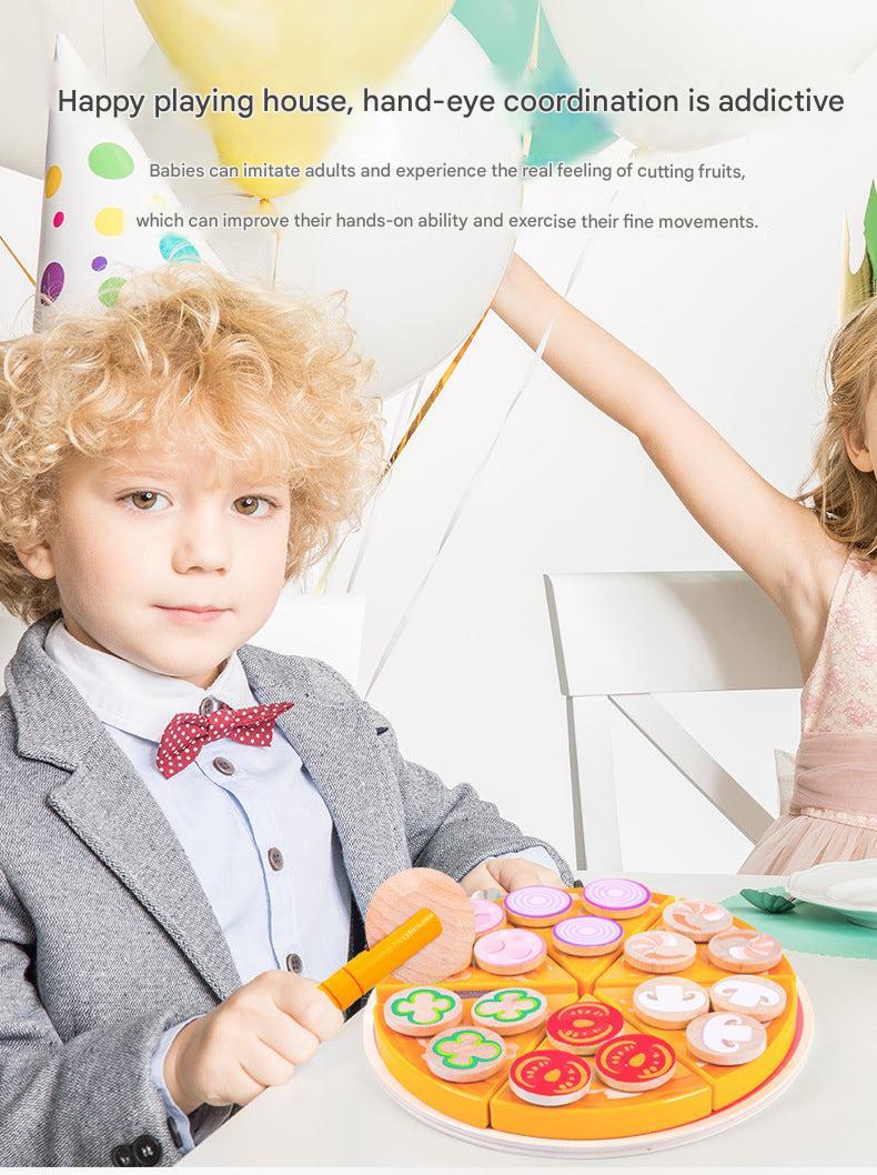 Creative kids play set with pizza ingredients