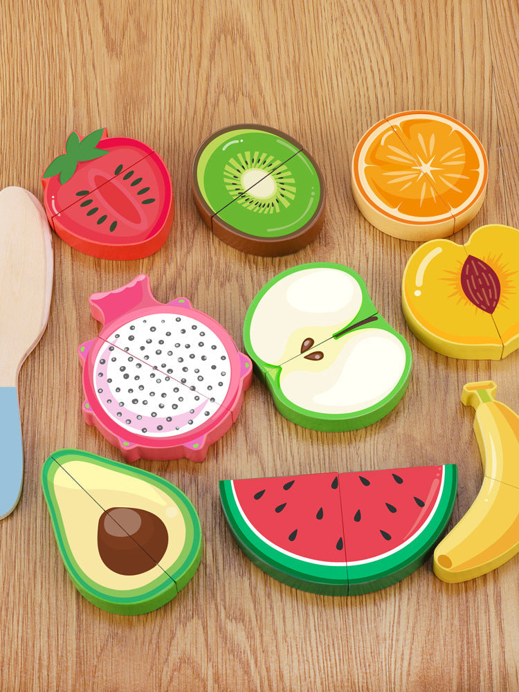 Magnetic puzzle board with assorted food items