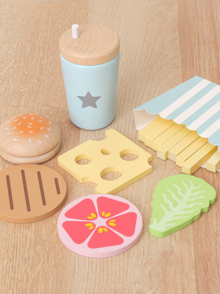 Educational play food set with colourful veggies