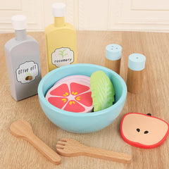 Wooden burger and fries play set for kids