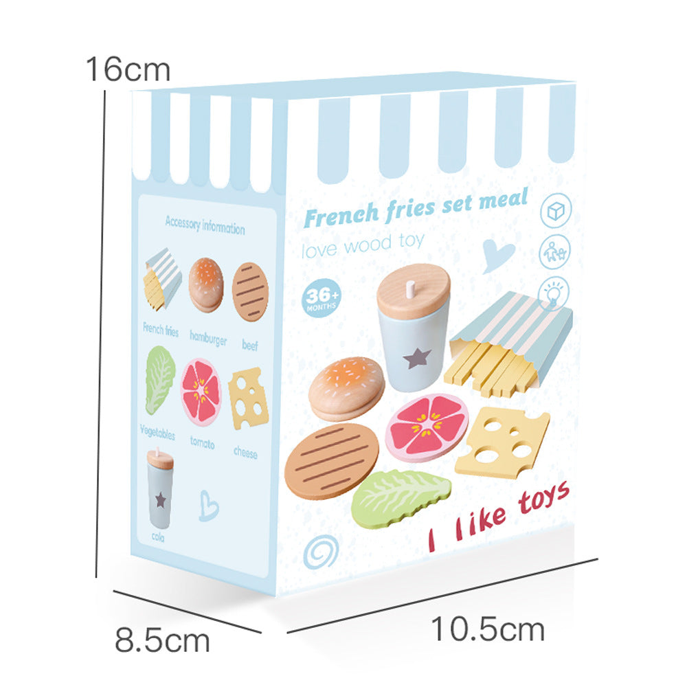 Colourful wooden food selection for kids