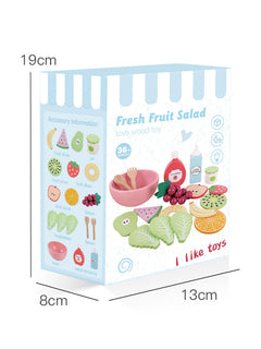 Assortment of wooden vegetables and fruits for kids