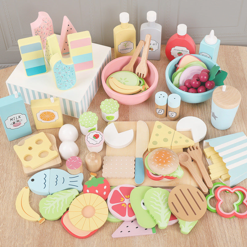 Engaging play kitchen food toys for children