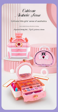 Child-friendly makeup play set showcasing bright designs