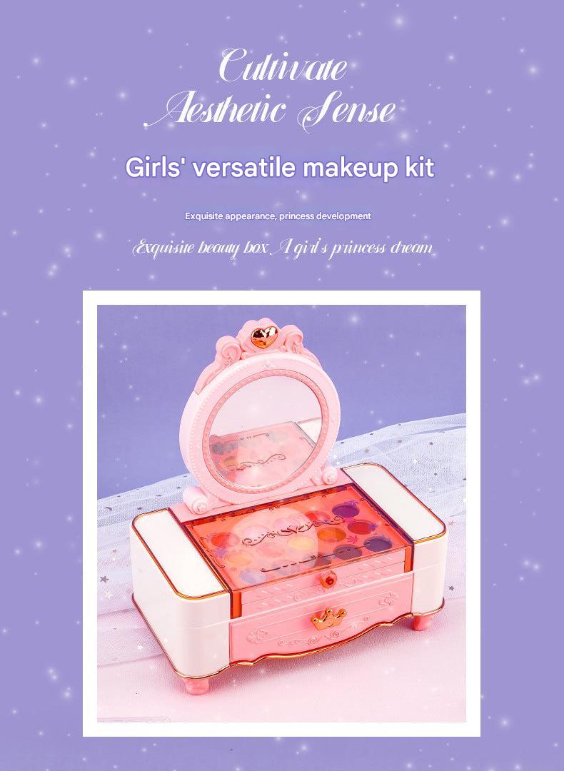 Colorful packaging of the children's pretend play cosmetic kit