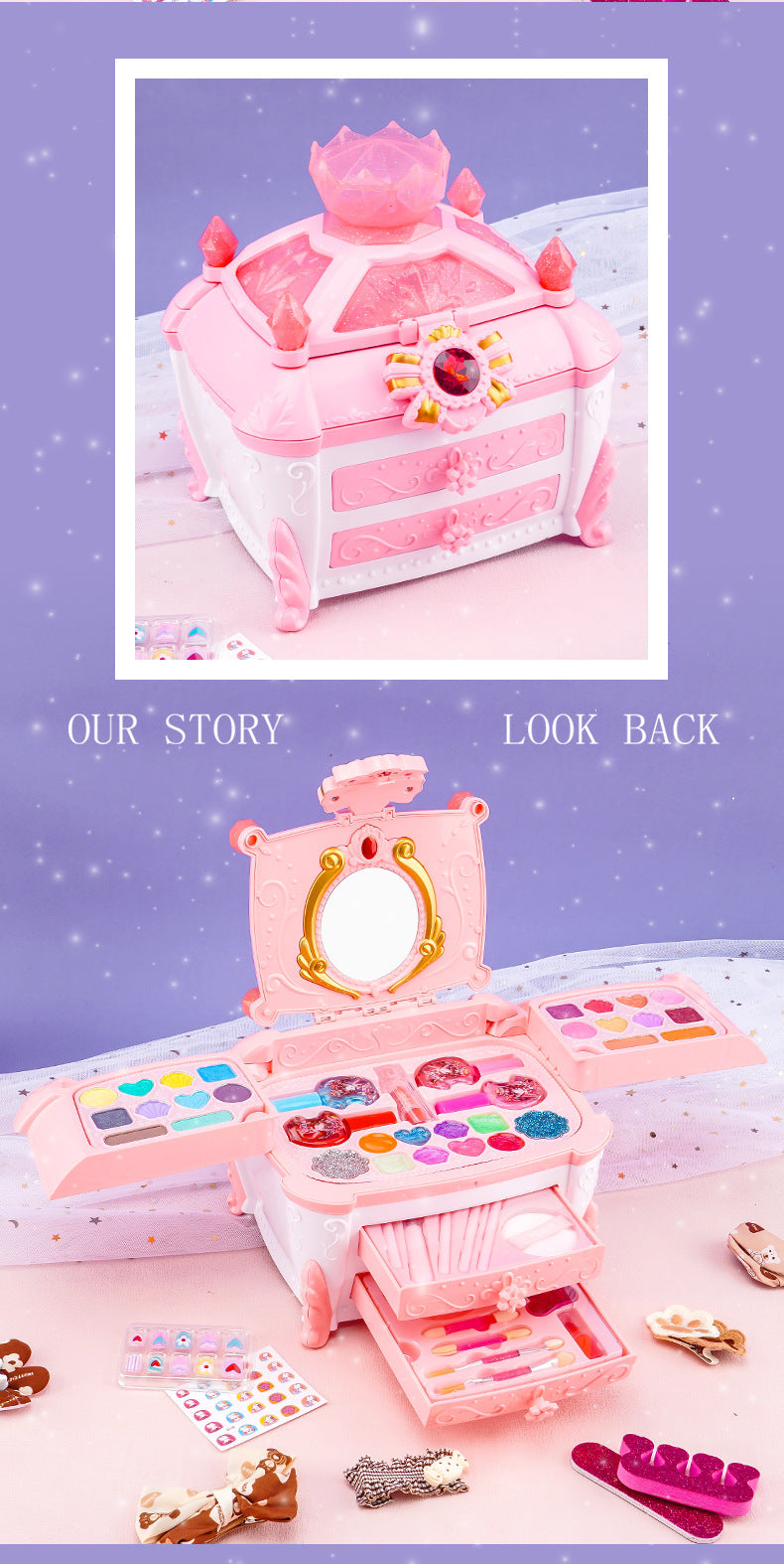 Interactive makeup set for creative play and imagination