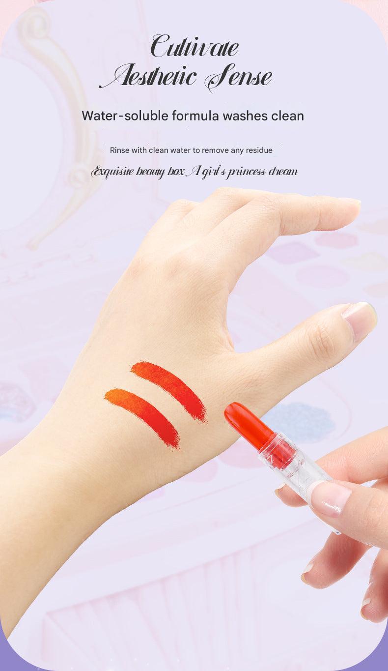Children's Pretend Play Cosmetic Kit with lipsticks and nail polish