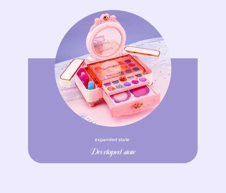 Colorful packaging of the children's pretend play cosmetic kit