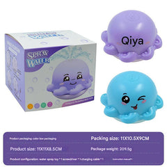 Octopus bath toy spraying water and lighting up