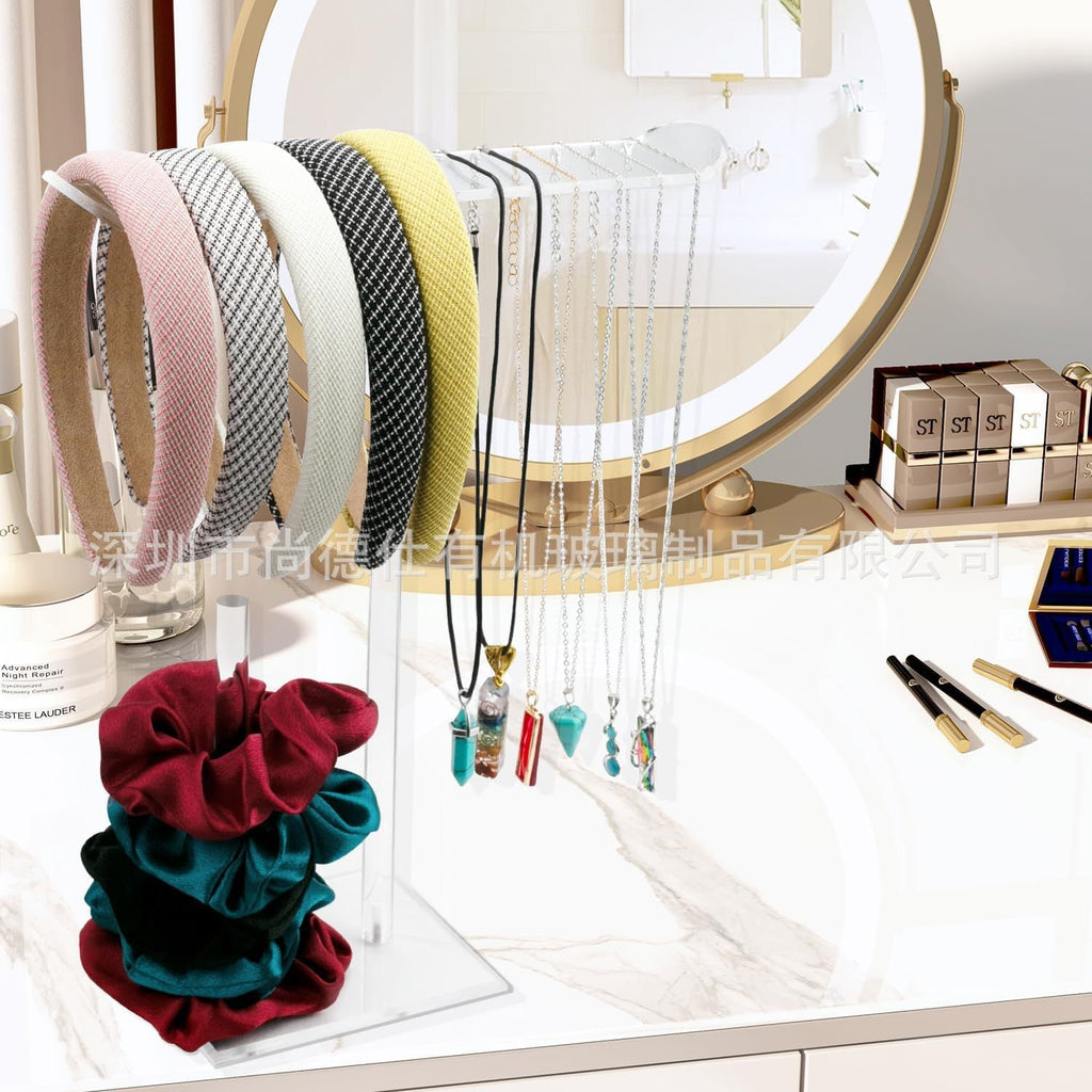Clear accessory stand angle view