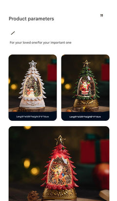 Snow globe showing Santa in a winter scene