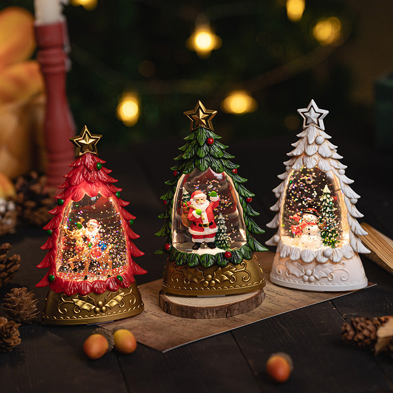 Resin and acrylic handcrafted snow globe