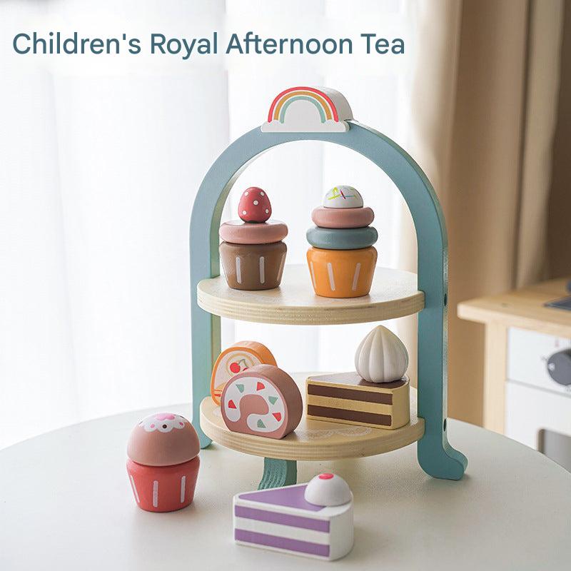 Kids enjoying imaginative play with kitchen set