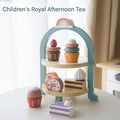 Kids enjoying imaginative play with kitchen set