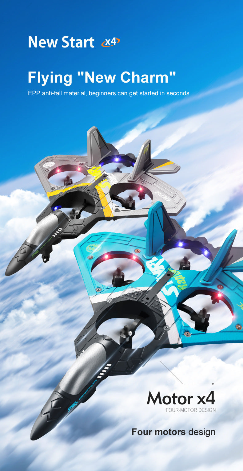 closeup of the remote control for children's RC plane