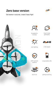 contents of kids RC plane kit with remote