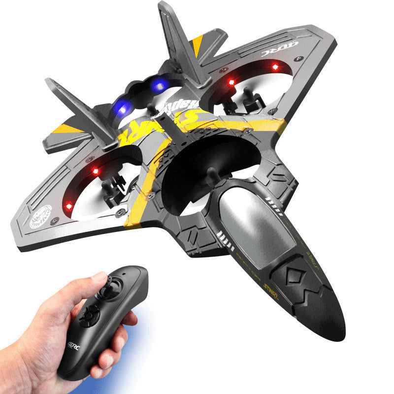 blue and silver lightweight kids RC airplane