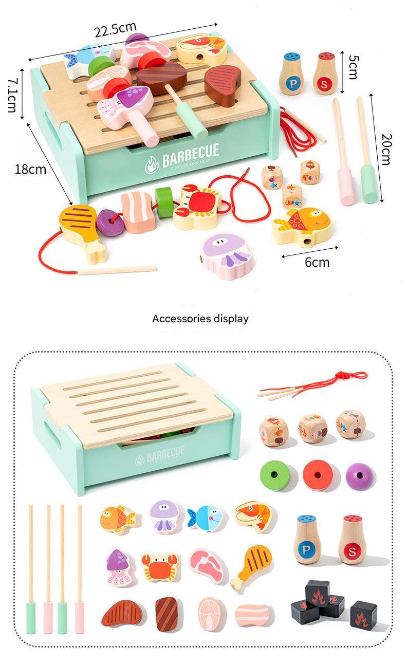 Closeup of interactive BBQ grill accessories